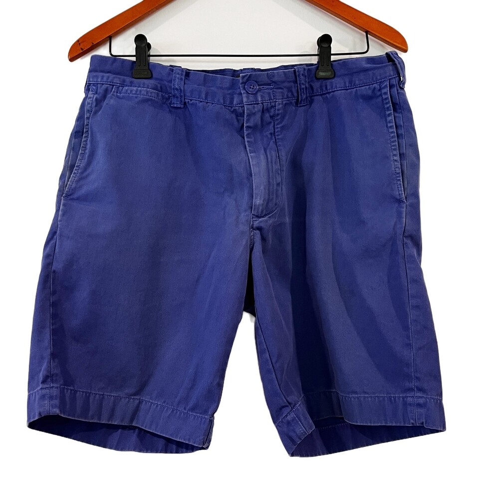 J.Crew Men's Washed Blue Shorts Stanton Cotton Size 33 Preppy Classic 9"